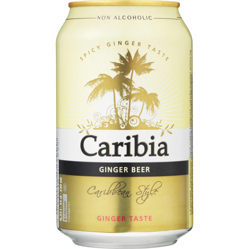 Caribia Ginger Beer - Refresco de Jengibre Sin Alcohol 330 ml (Pack de 24)