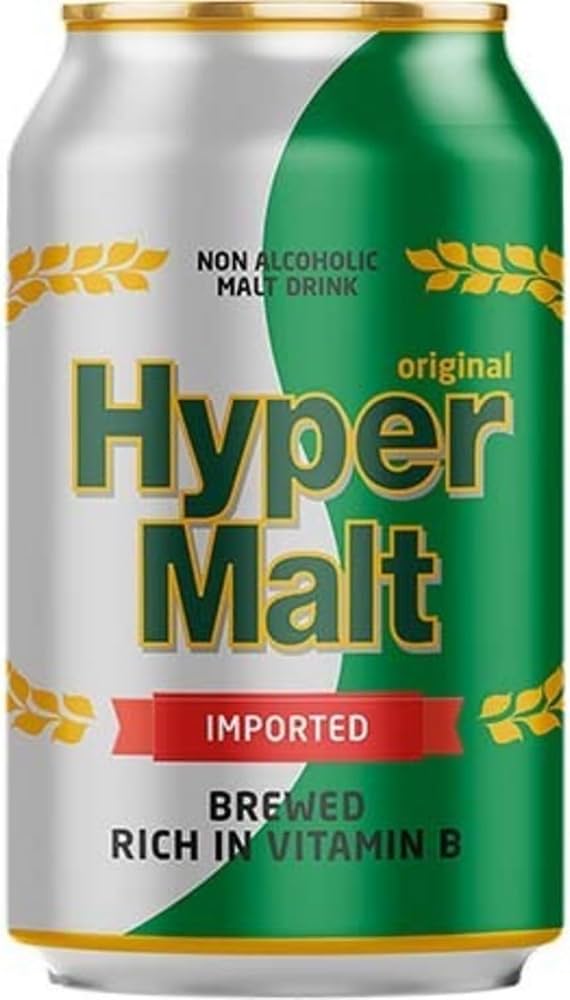 Hyper Malt Lata - Bebida de Malta Original Sin Alcohol 330 ml (Pack de 24)