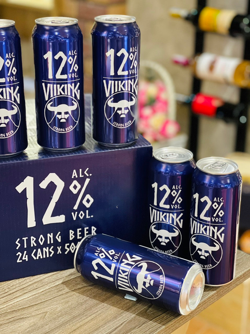 Viking 12 % - Cerveza Rubia Fuerte 500 ml (Pack de 24)