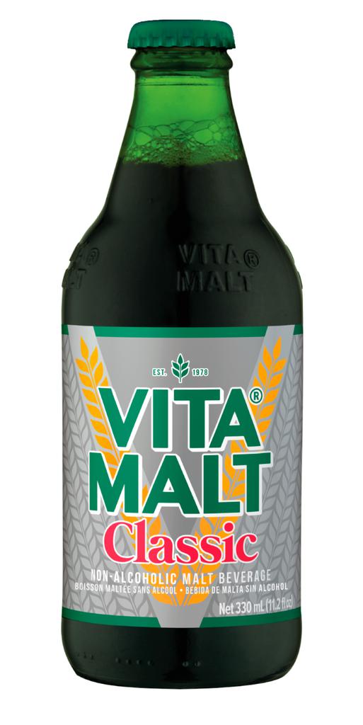 VitaMalt Classic Botella - Bebida de Malta Sin Alcohol 330 ml (Pack de 24)