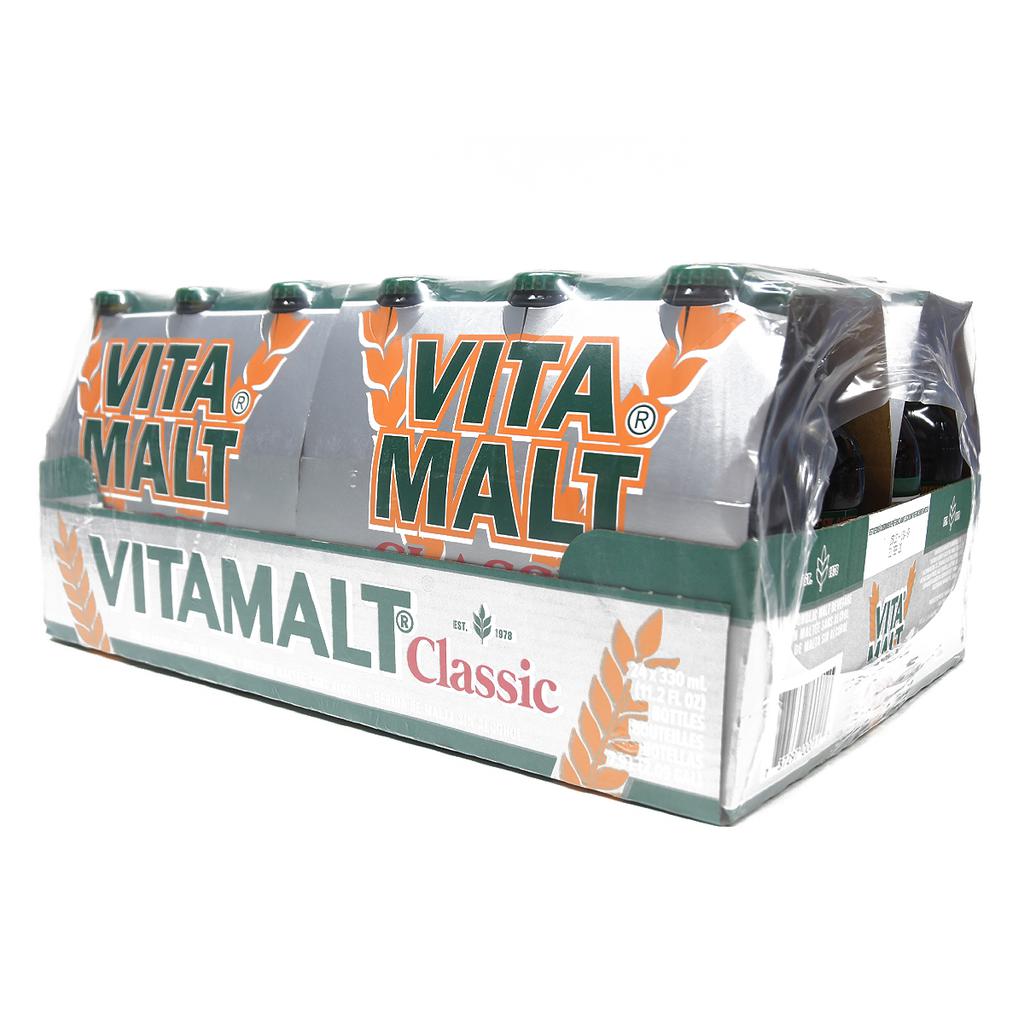 VitaMalt Classic Botella - Bebida de Malta Sin Alcohol 330 ml (Pack de 24)