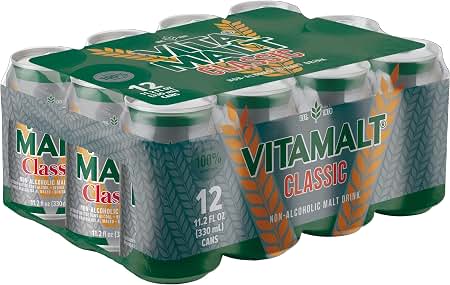 VitaMalt Classic Lata - Bebida de Malta Sin Alcohol 330 ml (Pack de 24)
